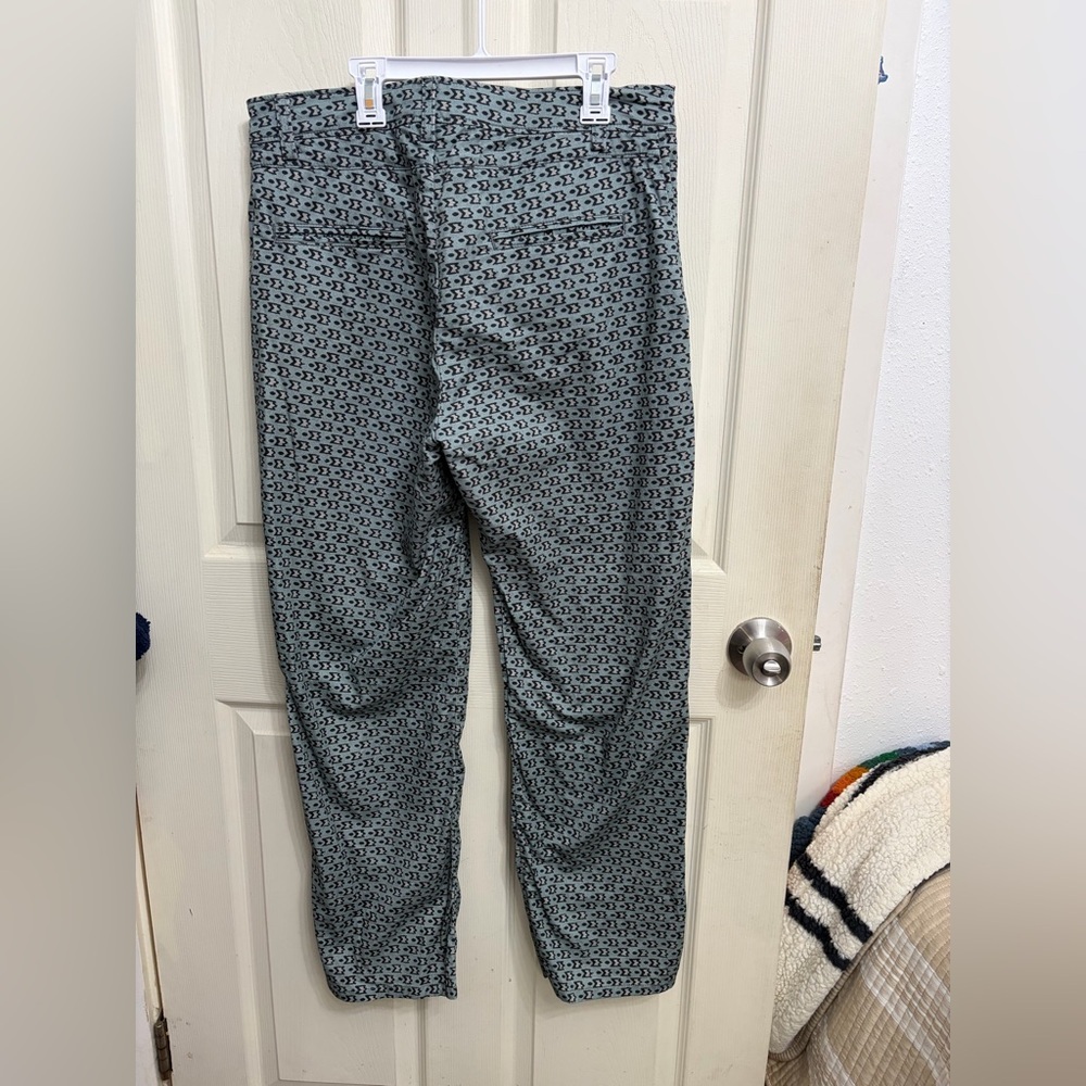 Peruvian  Connections geometric print pants women’s size 10 black green color - Picture 3 of 4